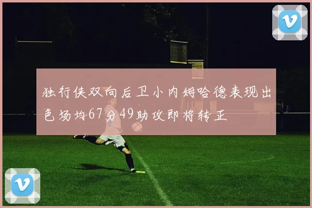 独行侠双向后卫小内姆哈德表现出色场均67分49助攻即将转正